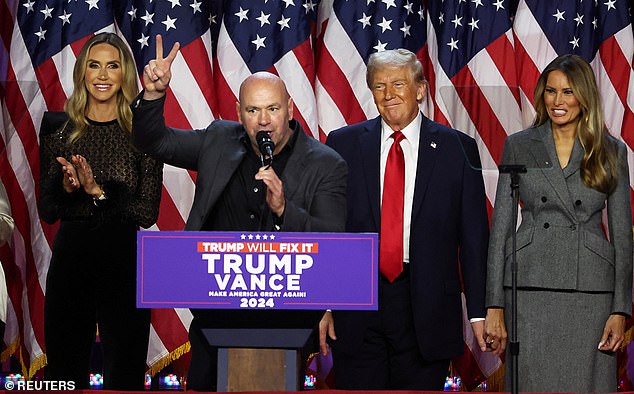 Dana White was a quasi-permanent fixture during Donald Trump's campaign this year