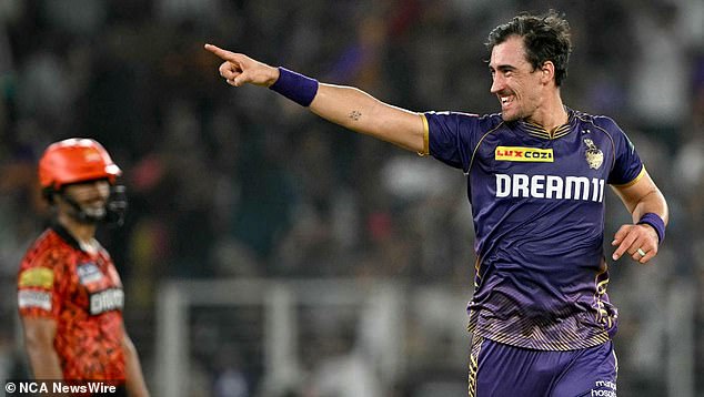 Mitchell Starc (pictured) of Kolkata Knight Riders was also not retained until 2025