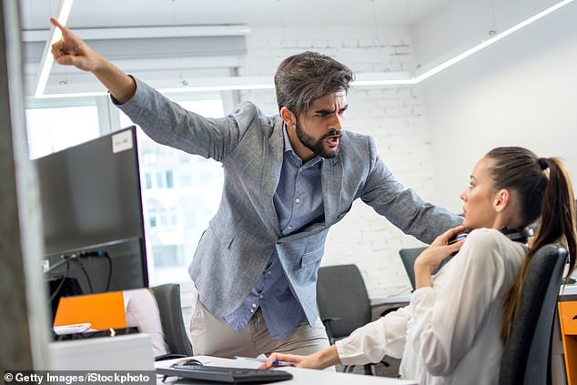 Having an annoying boss is stressful enough, but having a boss who tries to make up for it the next day could be even worse, according to a new study (stock images)