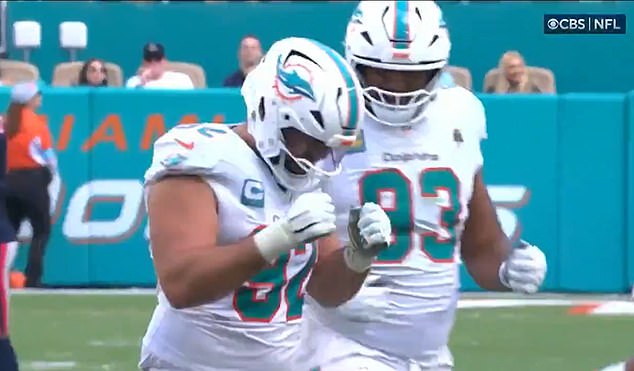 Dolphins star Zach Sieler became the latest player to perform the 'Donald Trump' dance