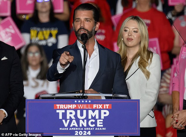 Donald Trump Jr. went on a wild and angry rampage across the country on Monday night the night before polls opened, meaning his father could return to the White House for a second term.