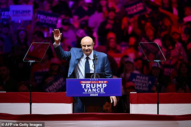 Dr. Phil McGraw has revealed that his appearance at Donald Trump's rally at Madison Square Garden in late October was 'an act of rebellion' against Kamala Harris