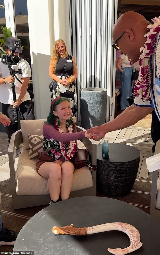 Dwayne 'The Rock' Johnson shared an emotional video with Make A Wish America of him flying kids to Hawaii as special guests for the world premiere of Moana 2