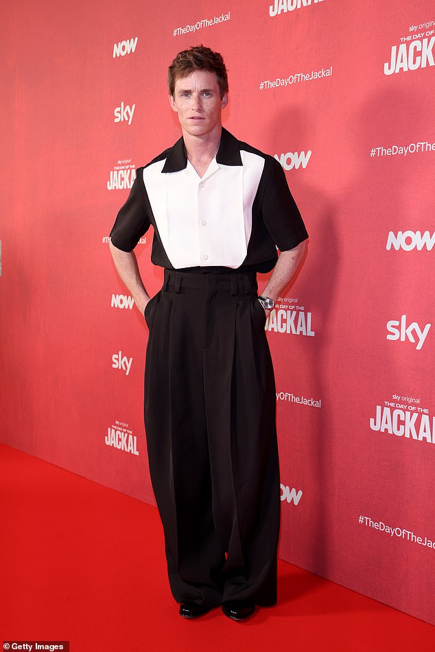 Eddie Redmayne showed off his impeccable sense of style on the red carpet on Thursday as he attended the premiere of his new thriller series The Day Of The Jackal