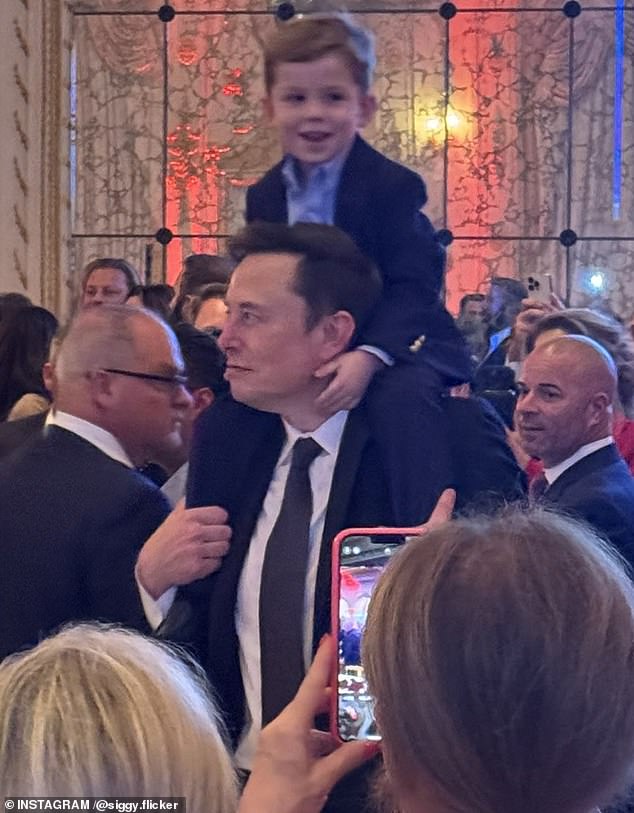 Elon Musk took his four-year-old son X to Donald Trump's election night watch party, and the youngster quickly became the star of the evening