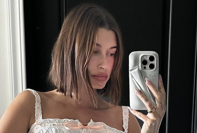 The original design was unveiled in February by Hailey Bieber's brand Rhode and features a groove that can hold a lip gloss.