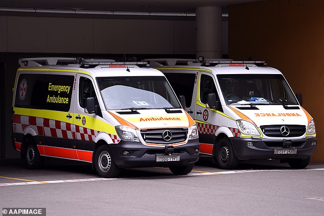 A man has been rushed to hospital after an explosion, believed to be caused by a barbecue fire, hit an apartment in Sydney's west (NSW Ambulance Vehicles photo)