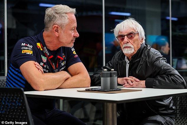 Bernie Ecclestone (right) has claimed that Lewis Hamilton will not win an eighth world championship with Ferrari