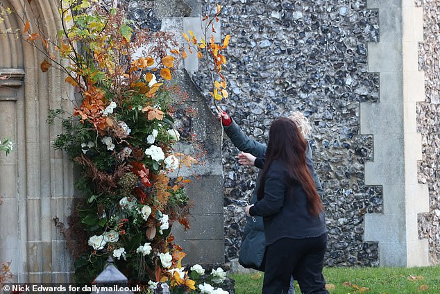 Flowers are being prepared at the church in the Home Counties ahead of Liam Payne's funeral today