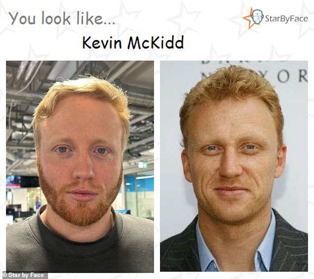 It seems the app was influenced by Senior Visual Storytelling Designer, Harry Lewis-Irlam's strawberry blonde hair. Harry's top match was Grey's Anatomy star Kevin McKidd, while Ed Sheeran was fourth on his list