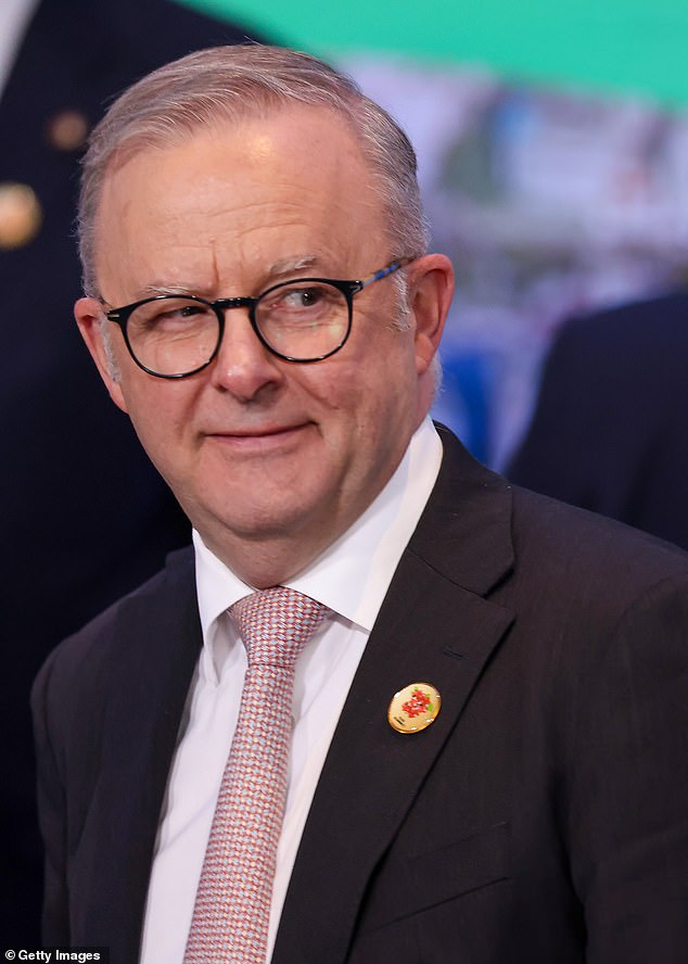 Up to 80,000 people of different visa categories could potentially be transferred to third countries under the Albanian government's migration law. The photo shows Mr Albanese