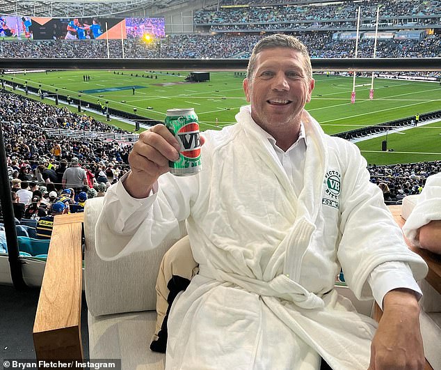 Bryan Fletcher (pictured at the 2022 NRL Grand Final) has opened up about suffering a nasty surfing injury while in Indonesia