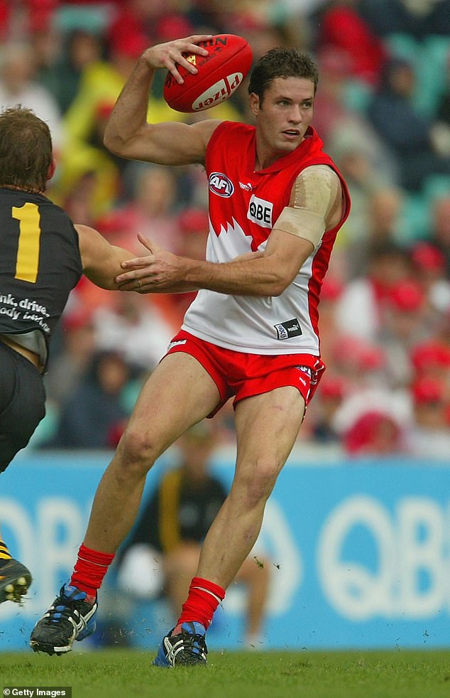 Former Sydney Swans star Heath James (pictured) has opened up about the shocking toll football has taken on his body