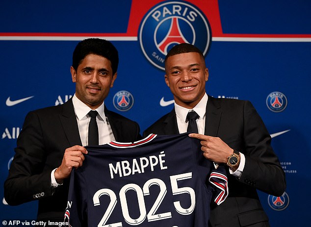 Mbappe is embroiled in a legal dispute with PSG, claiming they owe him £46 million in unpaid wages