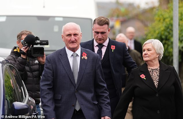 The father-of-four arrived at Selkirk Sheriff Court with his parents