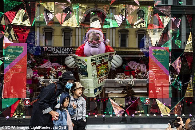 Aussies have rejected plans by 'pathetic' pro-Palestinian activists to hijack the grand opening of Myer's Christmas display this year (Photo: The 2020 Christmas display)