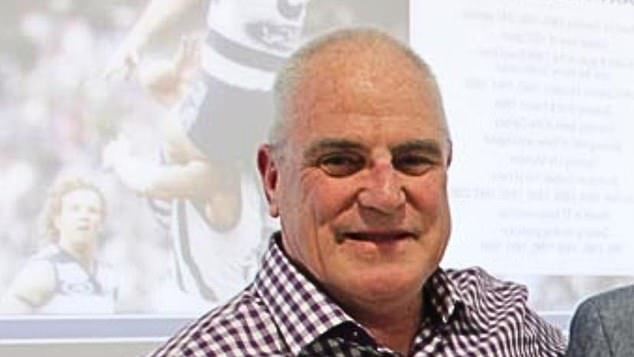 Former Geelong player Ray Card (pictured) is in the Royal Melbourne Hospital after being seriously injured in a fatal car crash on Saturday evening