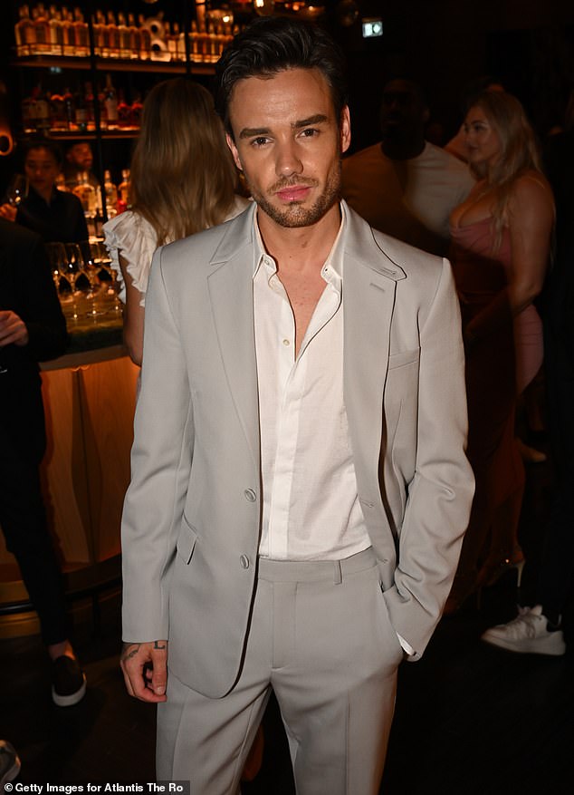 Liam, pictured in Dubai last year, died on October 16 at the age of 31 after falling from the third floor balcony of a hotel in the Argentine capital Buenos Aires