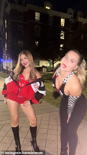 Olympic swimmer Luana Alonso set the pulse racing on Thursday evening with her Halloween outfit