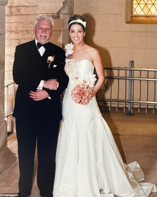 In a heartfelt Instagram post on Sunday, Jules paid tribute to the man she described as 'the best father a daughter could ever hope for', sharing a photo from her wedding day that captured a precious moment with her dad by her side side