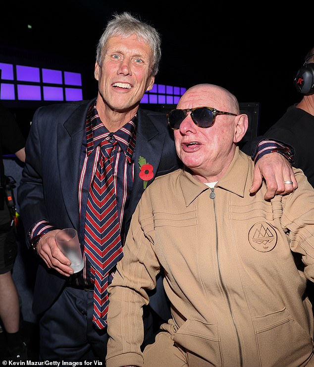 Happy Monday star Bez was reportedly the last man standing as the MTV EMA afterparty came to an end at 4am on Monday morning (pictured earlier in the evening with Shaun Ryder)