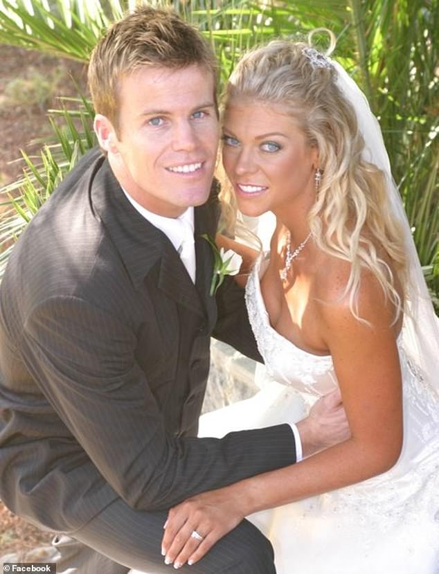 Alan and Erin Jayne Plummer are pictured on their wedding day