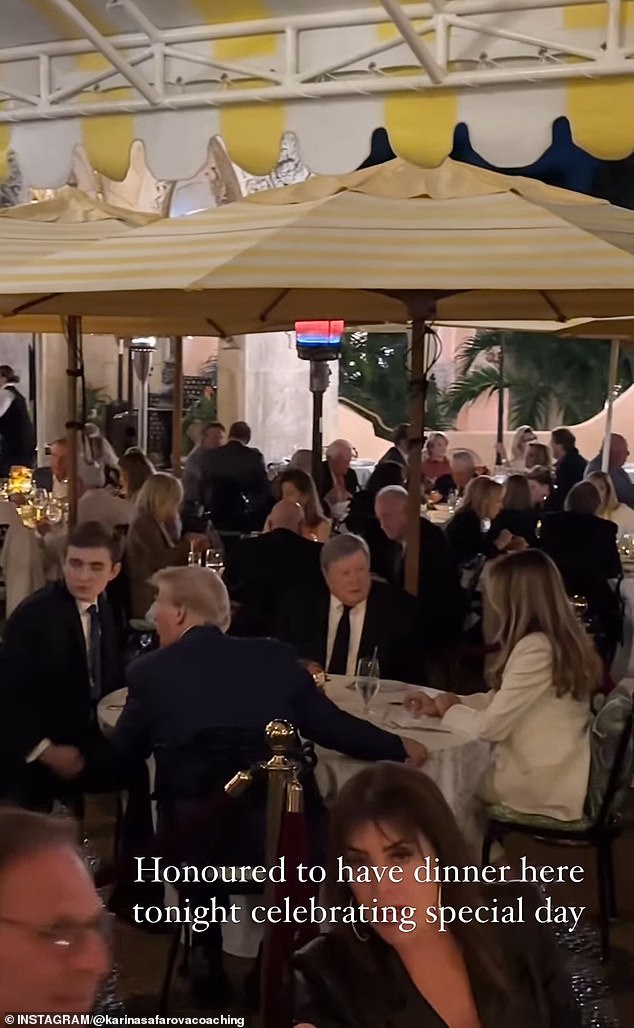 Barron Trump, Donald and Melania's youngest son, returned to Florida for Thanksgiving and was seen dining with his parents at Mar-a-Lago this weekend. Melania's father, Viktor Knavs, was also spotted dining next to the Trumps