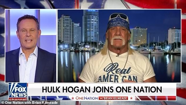 Wrestling great Hulk Hogan (right) hinted there may be a future spot for him in the Trump administration when he appeared on Fox News Channel on Saturday with Brian Kilmeade (left)