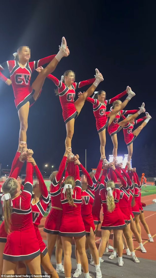 The parents of a black cheerleader on Cumberland Valley High School's competitive cheer team filed a lawsuit against the school district Thursday after she was allegedly forced to act like a 