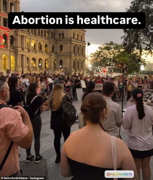 About 500 protesters turned out to support abortion rights in Brisbane after it became a controversial issue in the recent state election