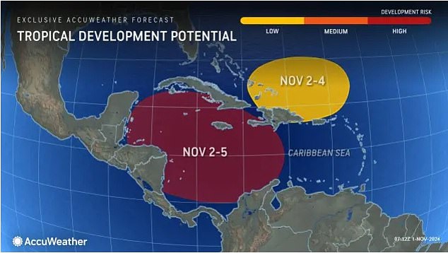 AccuWeather meteorologists say there is a 90 percent chance that a hurricane will form in the Caribbean this weekend or early next week, potentially hitting the U.S.