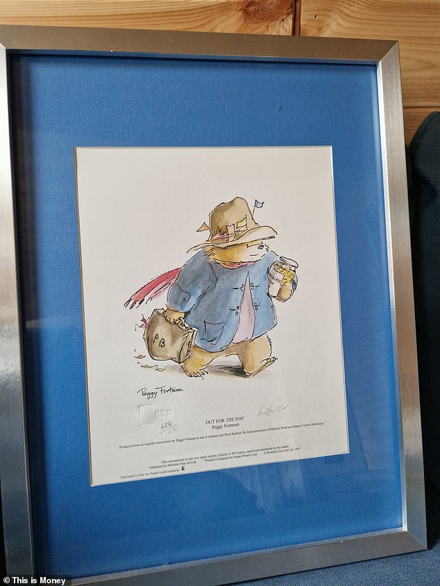 Bargain in a charity shop? Bought for £30 and signed by the author, this Paddington print is worth much more...