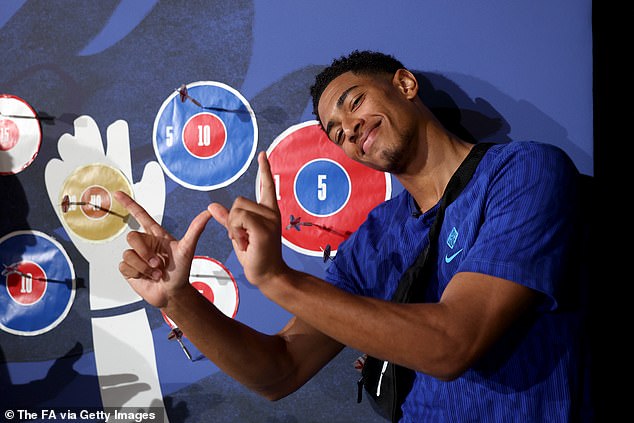 Members of the media covering England at the European Championship were amazed to see Jude Bellingham happily throwing darts at the Three Lions press facility.