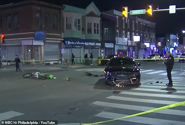 A Philadelphia man was killed after he became trapped under a car after haphazardly popping a wheelie while riding a stolen dirt bike