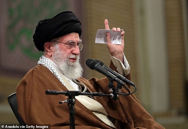 Iranian Supreme Leader Ali Khamenei (pictured) has claimed that Israeli Prime Minister Benjamin Netanyahu should be 'sentenced to death' for alleged war crimes