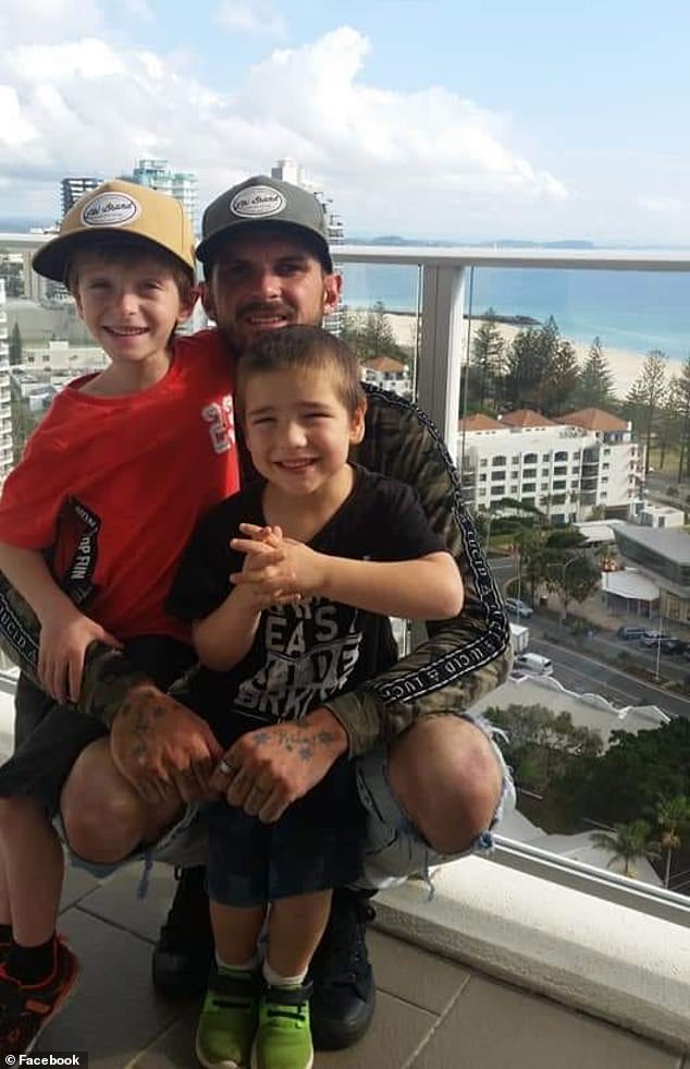 Father-of-two Jesse (pictured with his sons Ben and Liam) was initially told by several GPs over the course of two years that his symptoms and the lump in his jaw were caused by a dental abscess. It was an aggressive blood cancer