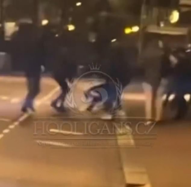 A prominent pro-hooligan page claimed to show footage of rival fans fighting each other