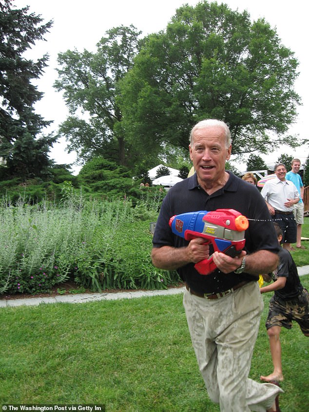 As vice president, Joe BIden hosted pool parties using a super soaker