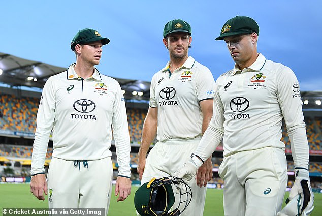 Australia will not play Test matches or any other form of cricket on National Day next year (Photo, left to right: Test stars Steve Smith, Mitch Marsh and Alex Carey)