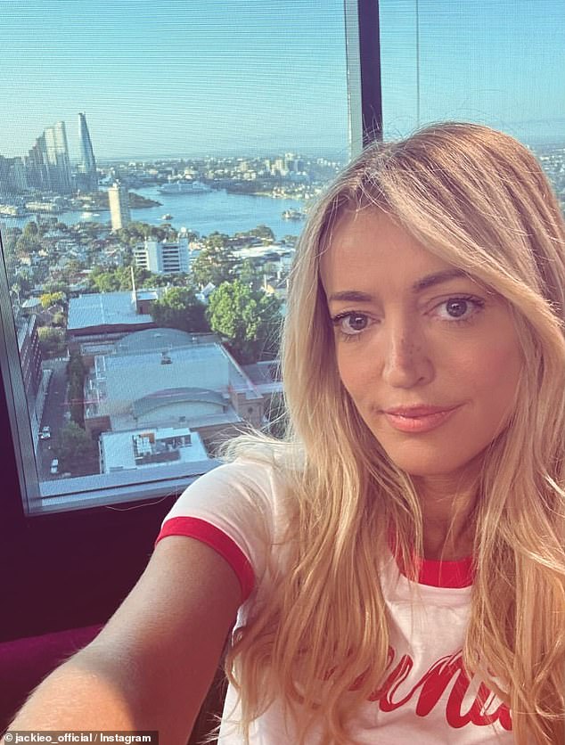 Jackie 'O' Henderson and Cooper Johns shared some flirty photos while spending time on the roof of their KIIS FM studio on Thursday