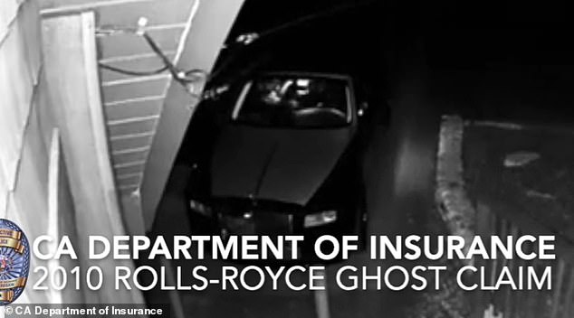 California police say shocking footage of a bear tearing apart a Rolls Royce in January was actually an attempted insurance fraud using a 'person in a bear costume'