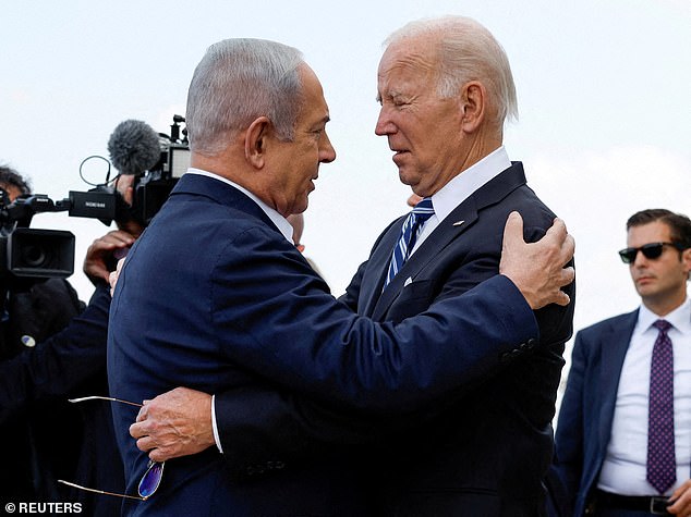 President Joe Biden (right) labeled an arrest warrant issued by the ICC against Benjamin Netanyahu (left) as 'outrageous'