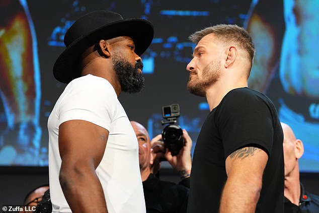 Jon Jones and Stipe Miocic faced off for the first time on Thursday during the pre-fight press conference