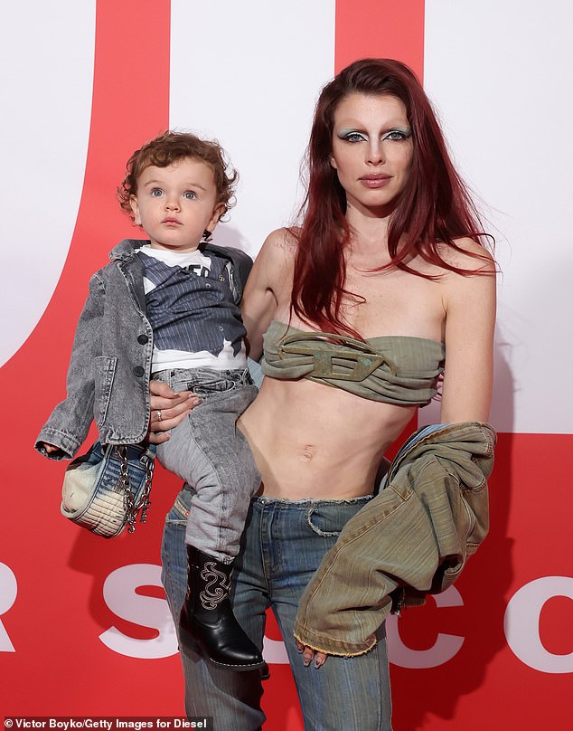 But in February 2023 (pictured), Fox - who was mother to three-year-old son Valentino - admitted to ELLE that she had 