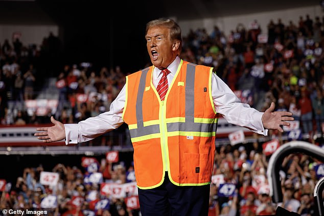 At a rally in Wisconsin last Wednesday, your friendly neighborhood garbage man, wearing a bright orange reflective vest, said, 