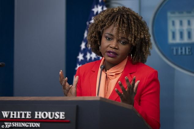 White House press secretary Karine Jean-Pierre did not appreciate being asked a question by Fox News' Peter Doocy about whether President Joe Biden and Vice President Kamala Harris' post-election lunch was clumsy'