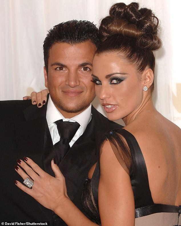 Katie and singer Peter Andre met and fell in love 20 years ago on the I¿m A Celebrity Jungle before splitting in 2009 (pictured together in 2006)