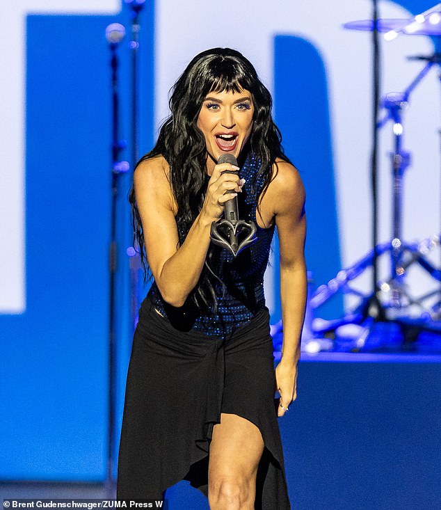 A star-studded lineup took the stage at Kamala Harris' presidential rally on election eve as they showed their support for the current vice president (Photo by Katy Perry)