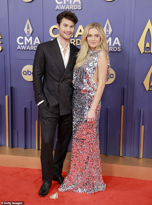 Kelsea Ballerini and Chase Stokes set the red carpet on fire with their fiery romance at the 2024 CMA Awards on Wednesday