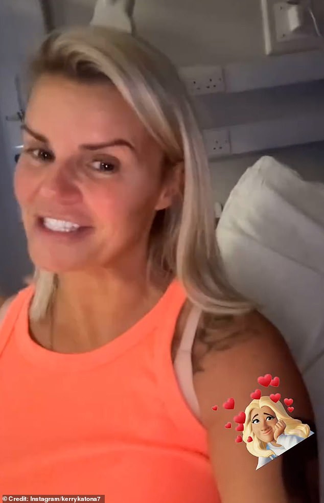 Kerry Katona put on a brave stand as she gave a health update on her mother after she was rushed to hospital, 'nearly died twice' and broke her back